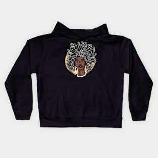 Afro Fist Woman Kids Hoodie